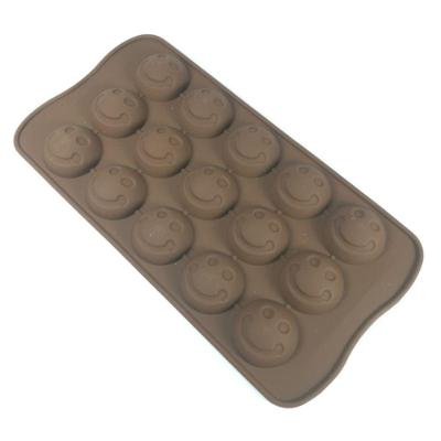 Forma De Emoji Smile Em Silicone Com 15 Espaços