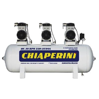 Compressor Chiaperini Mc 30 Bpo 250 Litros 6 Cv Monofásico Isento De óleo