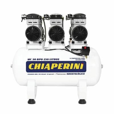 Compressor Chiaperini Mc 30 Bpo 150 Litros 6 Cv Monofásico Isento De óleo