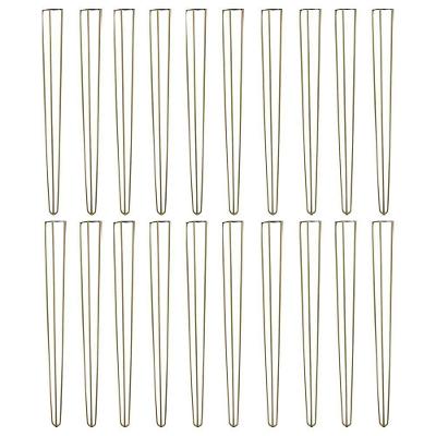 Kit 18 Pés De Metal 90 Cm Aparador E Mesa De Canto Dourado