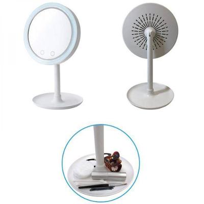 Espelho Maquiagem Led Ventilador Touch 5x Aumento Beleza