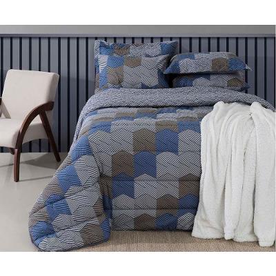 Jogo De Cama Duplo Casal 140 Fios Bruce Realce Premium Sultan