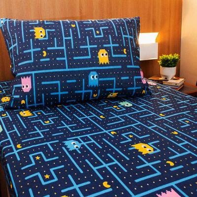 Jogo De Cama Doce Vida Malha Misto 2 Pçs Pac Pac Marinho