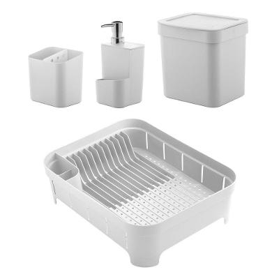 Conjunto Organização Sobre A Pia Trium 4 Peças Branco