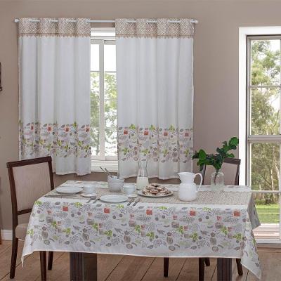 Kit Cortina E Toalha De Mesa 220 Martina Casa Alegre Sultan