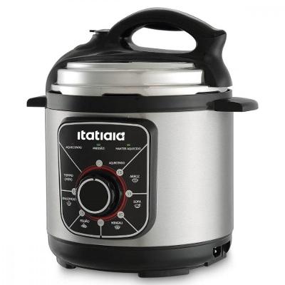 Panela de Pressão Elétrica Itatiaia Essencial 3L 700W Inox Preto 220V