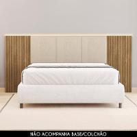 Cabeceira Casal Queen 268cm Com Led Cleo Linho Bege V02 - Mpozenato - 2