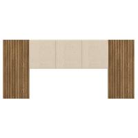 Cabeceira Casal Queen 268cm Com Led Cleo Linho Bege V02 - Mpozenato - 7