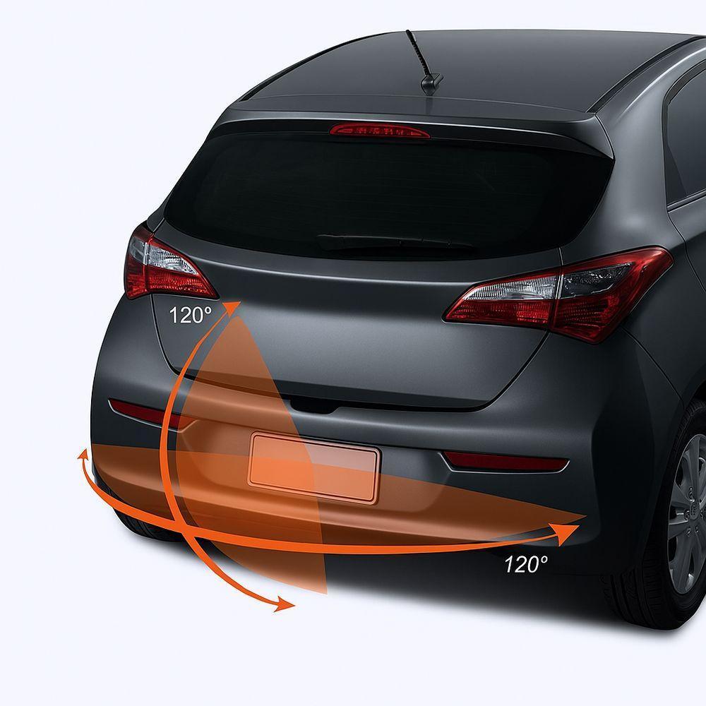 Câmera De Ré Traseira Com Led E Linhas Guias Modelo Borboleta Visão Noturna E Imagem Reversa - 2