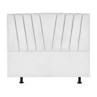 Cabeceira King Cama Box Estofada 195 Cm Antonella Suede Branco - 2