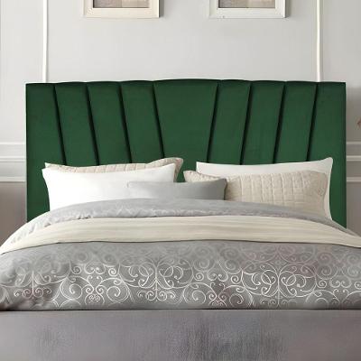 Cabeceira Casal Queen Size Estofada Cama 160 Cm Antonella Suede Verde