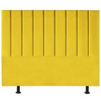 Cabeceira De Cama Queen Box 160 Cm Karla Carla Suede Amarelo - 1