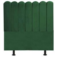 Cabeceira Nuvem Cama Box Solteiro 90 Cm Alanis Suede Verde - 1