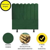 Cabeceira Nuvem Cama Box Solteiro 90 Cm Alanis Suede Verde