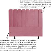 Cabeceira Nuvem Cama Box Solteiro 90 Cm Alanis Suede Rosa - 6