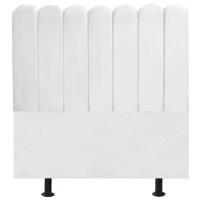 Cabeceira Nuvem Cama Box King 195 Cm Alanis Suede Branco - 1