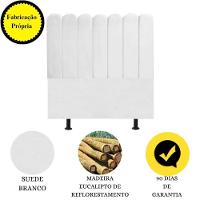 Cabeceira Nuvem Cama Box King 195 Cm Alanis Suede Branco
