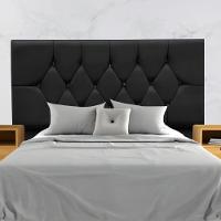 Cabeceira Para Cama Box Estofada Casal 140 Cm Suede Isabela Preto - 1