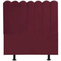 Cabeceira Nuvem Cama Box Solteiro 90 Cm Alanis Suede Bordô - 1