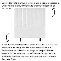 Cabeceira De Cama Solteiro Box 90 Cm Karla Carla Suede Branco - 6