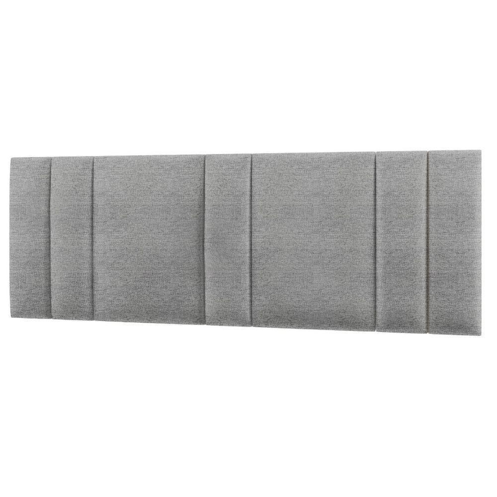 Cabeceira Estofada Iluminação Led Glow Cama King Size 200 Cm Linho Cinza - 1