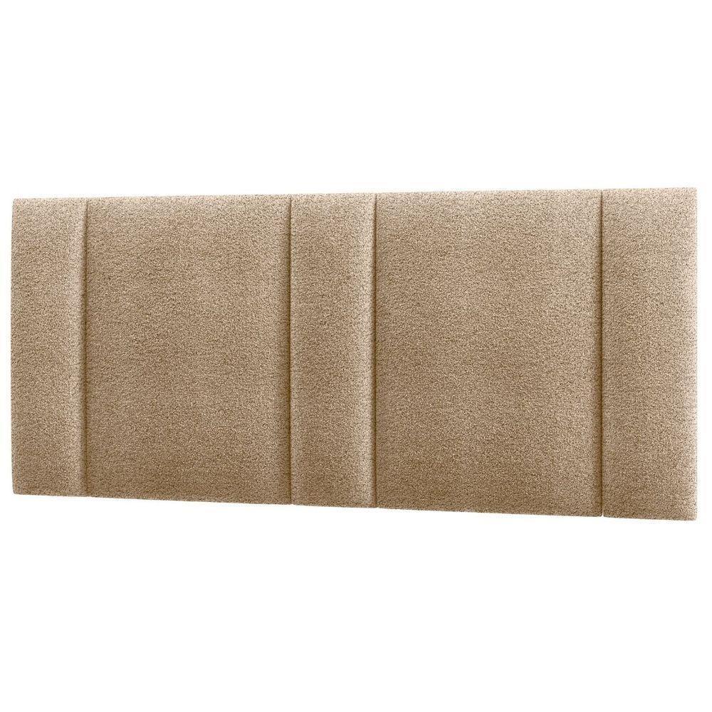 Cabeceira Estofada Iluminação Led Glow Cama Queen Size 160cm Bouclé Bege - 1