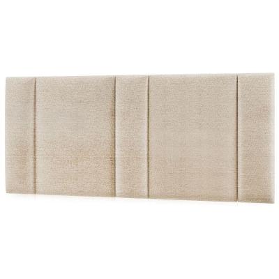Cabeceira Estofada Iluminação Led Glow Cama Queen Size 160cm Linho Bege