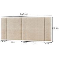 Cabeceira Estofada Iluminação Led Glow Cama Queen Size 160cm Linho Bege - 3