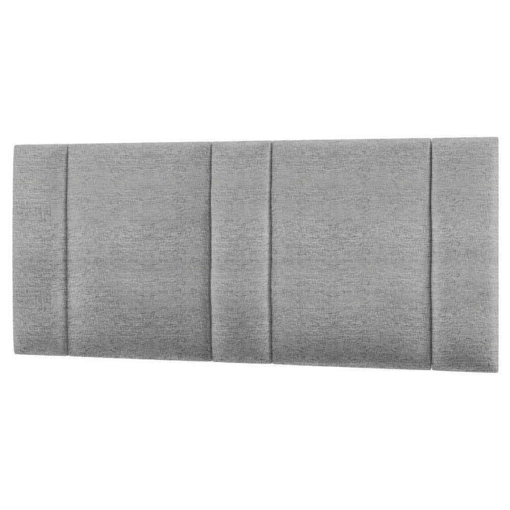 Cabeceira Estofada Cama Casal Queen Size Led Star 160 Cm Bivolt Linho Cinza - 2