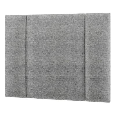 Cabeceira Estofada Iluminação Led Glow Cama Solteiro 90 Cm Linho Cinza
