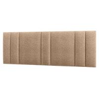 Cabeceira Estofada Cama Casal King Size Led Star 200 Cm Bivolt Bouclé Bege - 2