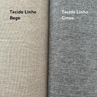 Cabeceira Estofada Cama Box Solteiro Com Led Star 90 Cm Linho Cinza - 8