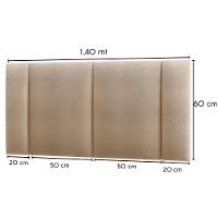 Cabeceira Estofada Cama Box Casal Com Led Star 140 Cm Bivolt Bouclé Bege - 3