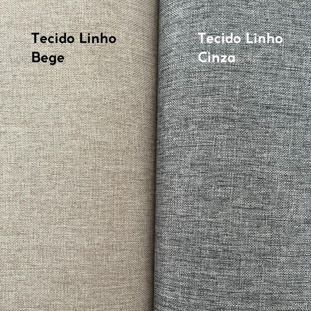 Cabeceira Estofada Cama Box Casal Com Led Star 140 Cm Bivolt Linho Bege - 8