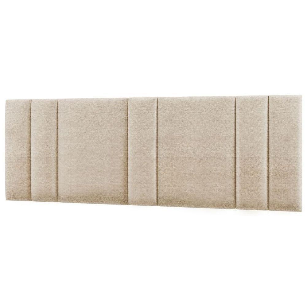 Cabeceira Estofada Iluminação Led Glow Cama King Size 200 Cm Linho Bege - 1