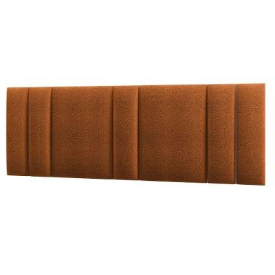 Cabeceira Estofada Iluminação Led Glow Cama King Size 200 Cm Bouclé Terracota