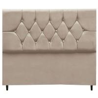 Cabeceira Cama Box Estofada Queen Size 160 Cm Suede Isabela Bege - 2