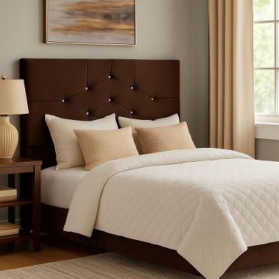 Cabeceira Cama Box Casal 140 Cm Camboriú Suede Marrom