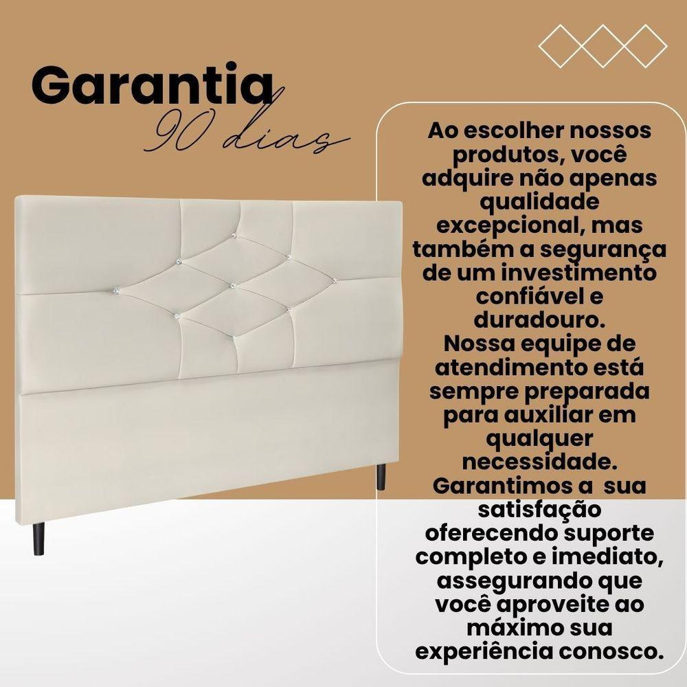 Cabeceira Cama Box Casal 140 Cm Virgínia Suede Azul Marinho - 5