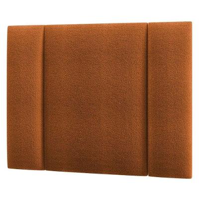 Cabeceira Estofada Iluminação Led Glow Cama Solteiro 90 Cm Bouclé Terracota