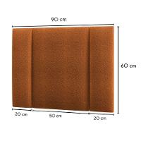 Cabeceira Estofada Iluminação Led Glow Cama Solteiro 90 Cm Bouclé Terracota - 3