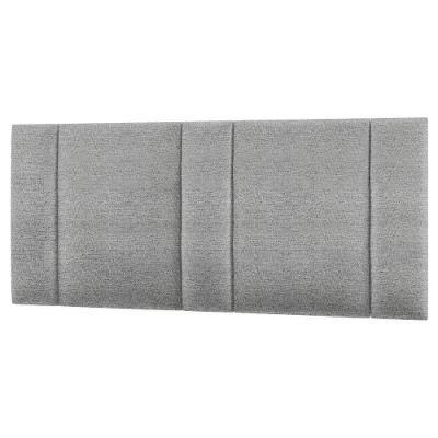 Cabeceira Estofada Iluminação Led Glow Cama Queen Size 160cm Linho Cinza