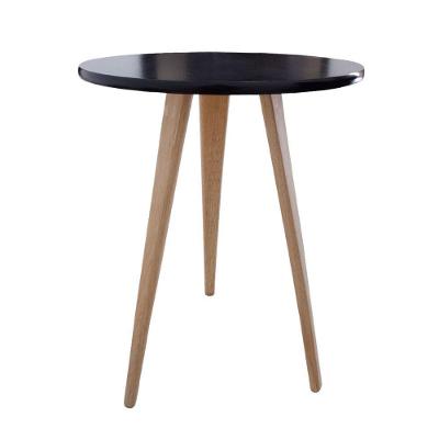 Mesa Lateral De Canto E Apoio Redonda Pé Palito Nina 68 Cm Preto