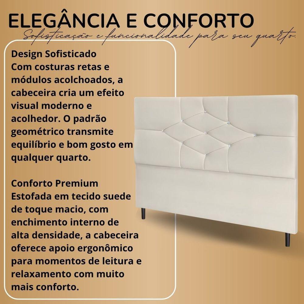 Cabeceira Cama Box Queen 160cm Virgínia Cinza - 4