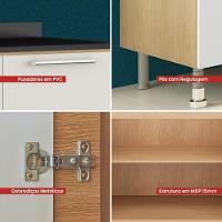 Balcão Cozinha Ditália Aspen 2 Portas Com Tampo Cd-102 Carvalho Branco - 6