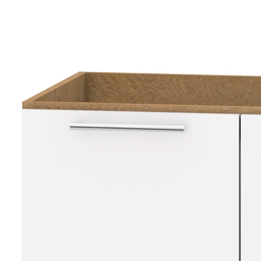 Balcão Cozinha Ditália Aspen 2 Portas 4 Gavetas Carvalho Branco Tampo Preto Cd-104 - 9