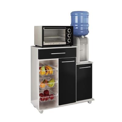 Balcão Cozinha Multiuso Ditália Mf-185 Branco Preto