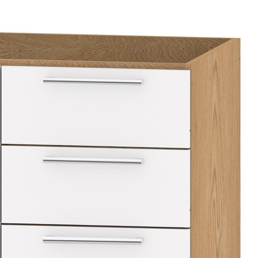 Balcão Cozinha Ditália Aspen 2 Portas 4 Gavetas Carvalho Branco Tampo Cd-104 - 5