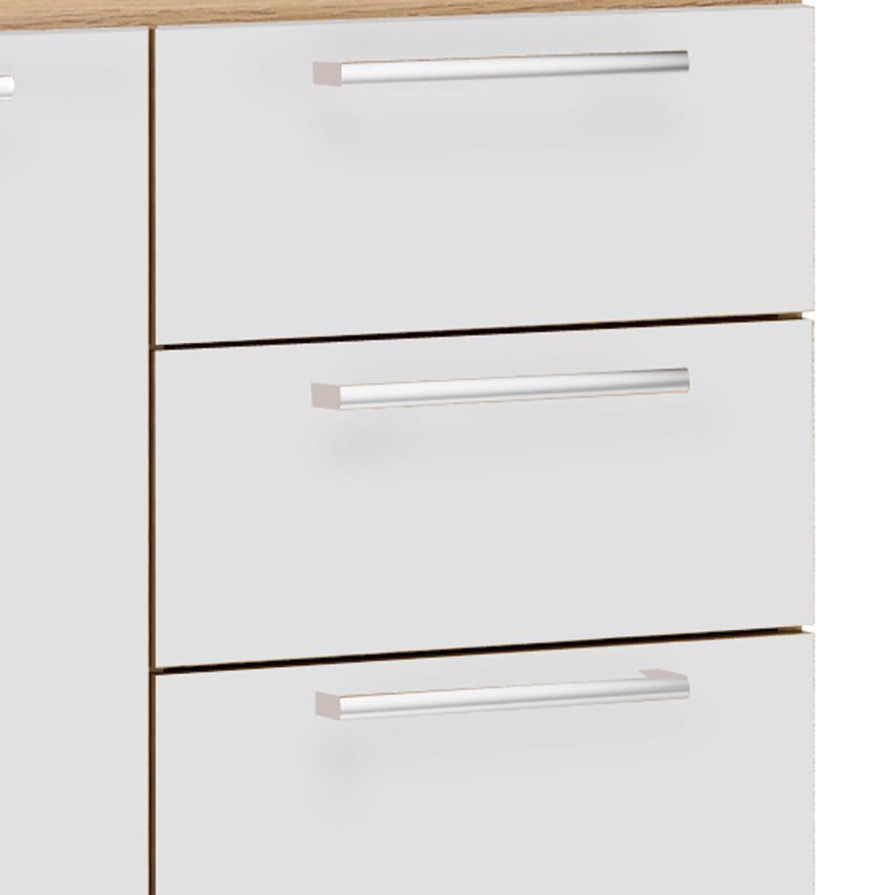 Balcão Cozinha Ditália Aspen Carvalho Branco Com Tampo Carvalho Cd-171 - 3