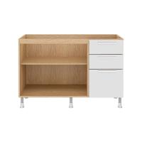 Balcão Cozinha Ditália Aspen Carvalho Branco Com Tampo Carvalho Cd-171 - 8